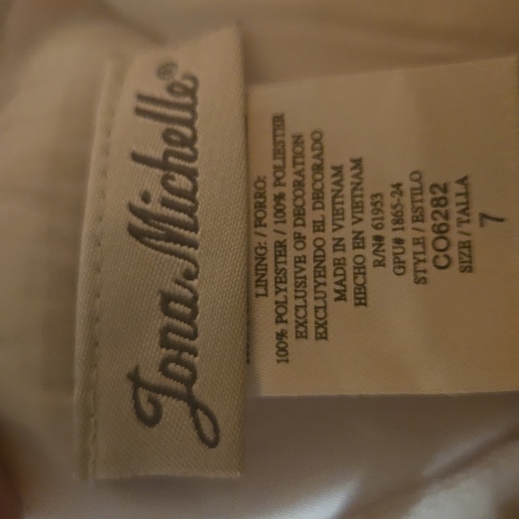 Jona Michelle Girls Elegant Pink & White Party Dress. - Picture 11 of 12